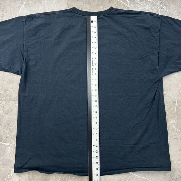 Vintage Biker Flames Skull Graphic Tee Mens 3XL y2k Short Sleeve Ghost Rider - Picture 11 of 12